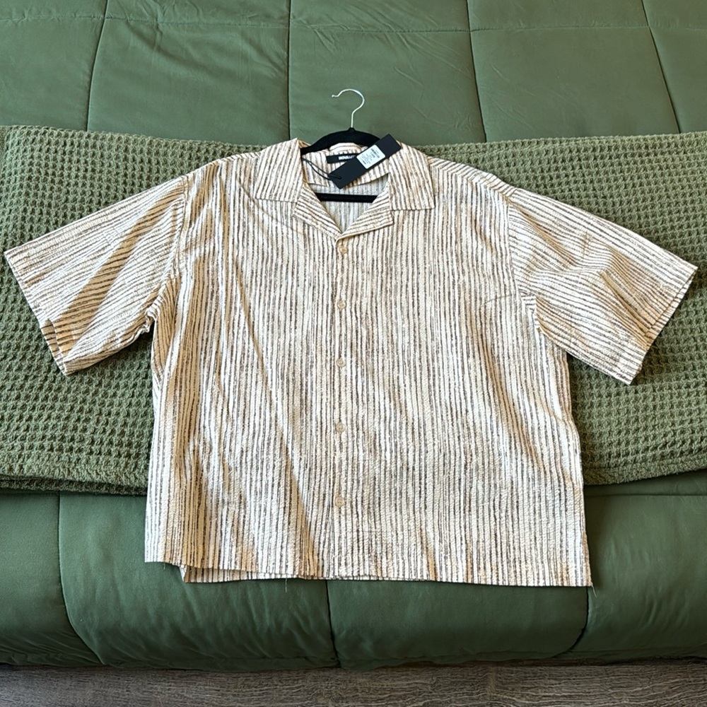 Blurred Lines Textured Button Up Shirt